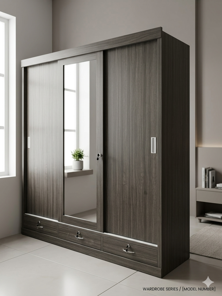 Lemari Baju 3 Pintu Custom